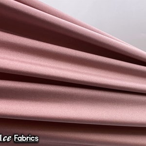 Dusty Rose Shiny Nylon Spandex Fabric By The Yard | 4 Way Stretch Fabric | Swimsuit Fabric | Dress, Tablecloth