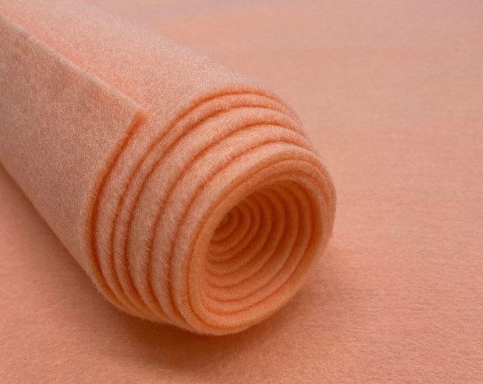 Peach Acrylic Felt Fabric_ "72 Wide _ Thick Quality Felt Fabric By The Yard _ Felt By The BOLT _ Wholesale Price