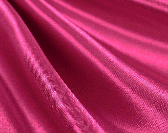 Magenta _ Medium High Quality Satin Fabric Sold By The Yard/ 60'' Wide Inches Used For Dresses, Decorations, Fashion Show/Wholesale Price