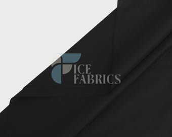 Tela de polialgodón de 60 cm de ancho, de alta calidad, negra, cortada a medida para disfraces, decoración, vestidos, camisas, prendas de vestir, colchas, fundas de almohadas.