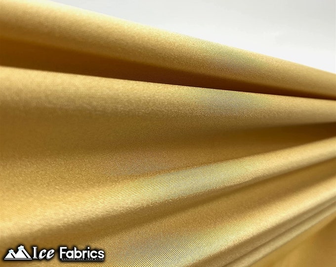 Nude Shiny Nylon Spandex Fabric By The Yard | 4 Way Stretch Fabric | Swimsuit Fabric | Dress, Tablecloth