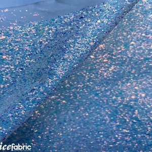 Blau Weiß Irisierende Glitzer Vinyl Kunststoff Bulk Stock | Stickdatei Vinyl Stoff | 0,8 mm dicker irisierender Glitzerstoff