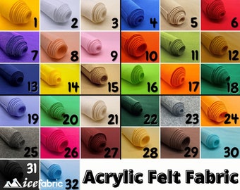 Felt Fabric By The Yard | 72" Width Acrylic Felt | Thick Felt Non Woven Material | Felt Used For DIY At Wholesale Price