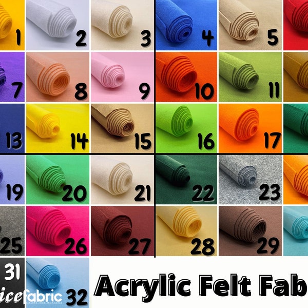 Felt Fabric By The Yard | 72" Width Acrylic Felt | Thick Felt Non Woven Material | Felt Used For DIY At Wholesale Price