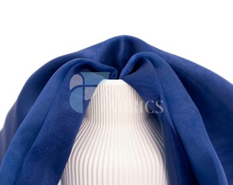 Royal Blue Crystal Sheer Organza Fabric By The Yard and By The Roll- for Decorations, Fashion Dress.