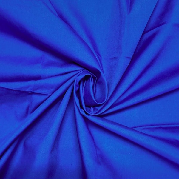 Royal Blue_ High Quality 60 Wide Poly cotton Fabric By The Yard/Costumes, Decor, Dresses, Shirt Clothing, Garments Bed Spreads Pillow Cases