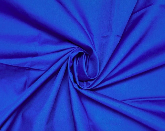 Royal Blue_ High Quality 60 Wide Poly cotton Fabric By The Yard/Costumes, Decor, Dresses, Shirt Clothing, Garments Bed Spreads Pillow Cases