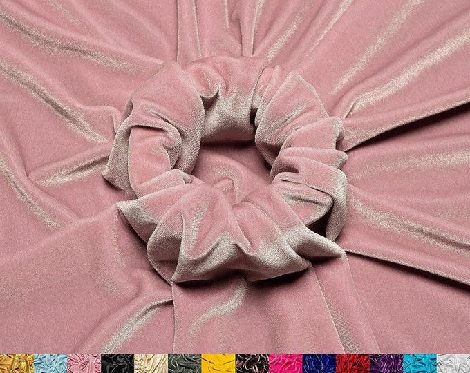 Smooth Lavender 4 Way Stretch Velvet Fabric By The Yard | Polyester Spandex Fabric | for Dress, tablecloth, Drapery | VelvetFlex