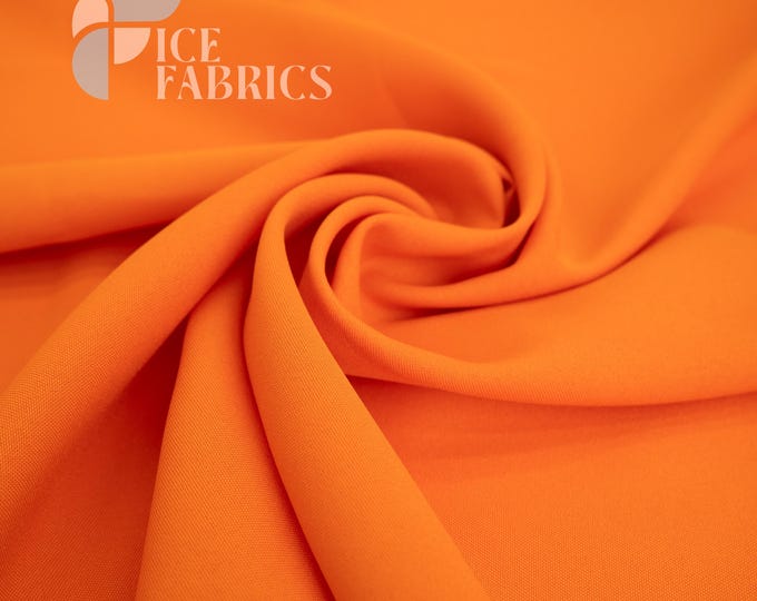 Orange Solid Poly Poplin Fabric by the Yard for Clothing, Crafts and Decorations | Poplina Luxe