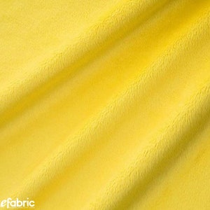 Yellow New Faux Fur | Yellow Fleece Minky Fabric By The Yard | Faux Fur Fabric | 58’’ Wide | Thick and Soft