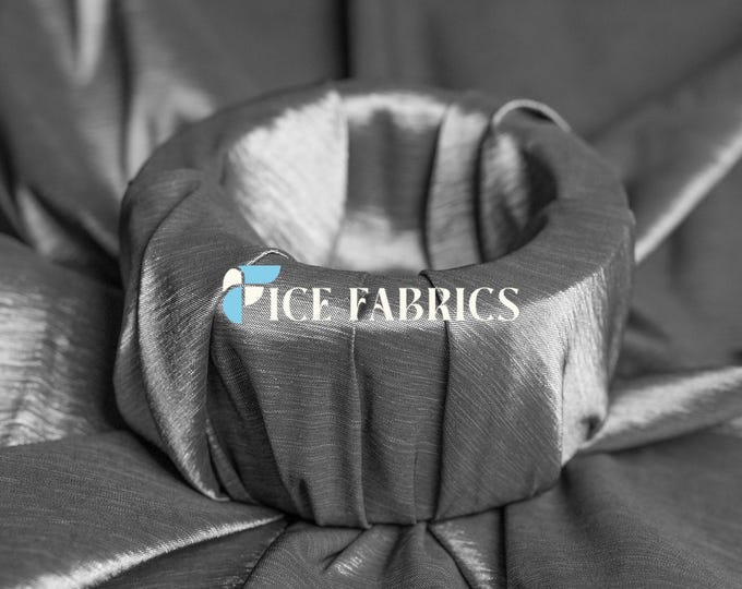 Charcoal Stretch Taffeta Fabric By The Yard Nylon Spandex Taffeta Fabric for Dress, Clothing, costume, Bridal Wear (60” Wide)