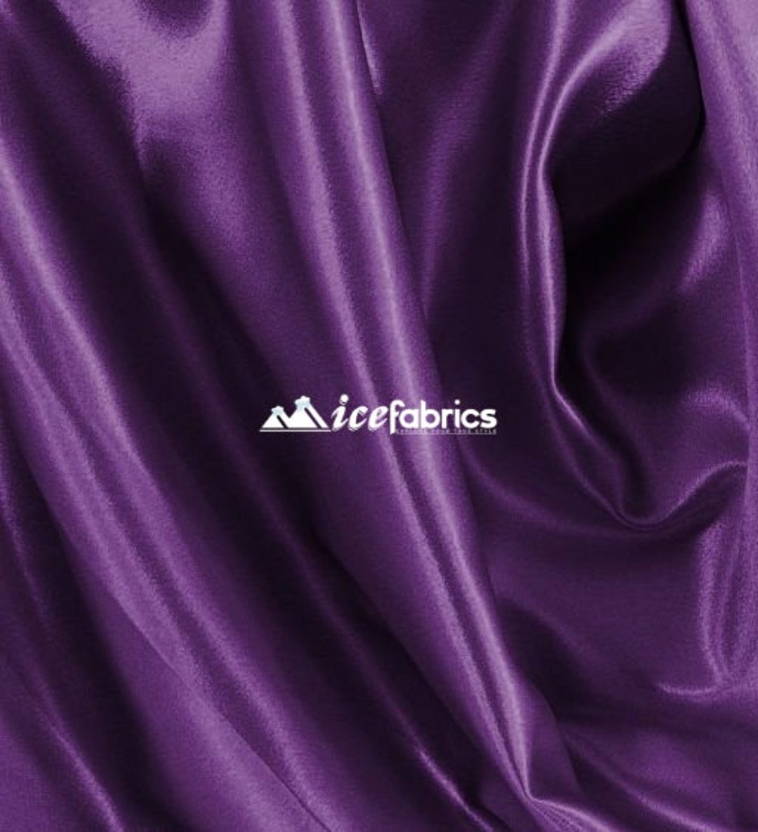 Purple Soft Silky Shiny Stretch Charmeuse Satin Fabric by the Yard