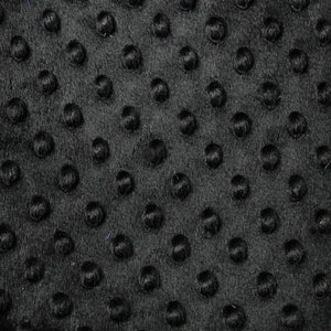 Tessuto elasticizzato in 4 direzioni di alta qualità 60 largo Minky Dimple Dot Venduto tagliato su misura // (Nero) Tessuto morbido Minky da 1 metro per coperta