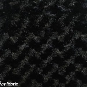 Black Rose Rosette Minky Fabric By The Yard | 4 Way stretch Fabric | Ultra Super Soft Fabric | 58” Wide Swirl Plush Texture Fabric
