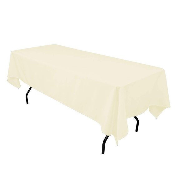 Mantel rectangular de 60 x 102 pulgadas, mantel para mesas de 6 pies,  poliéster lavable