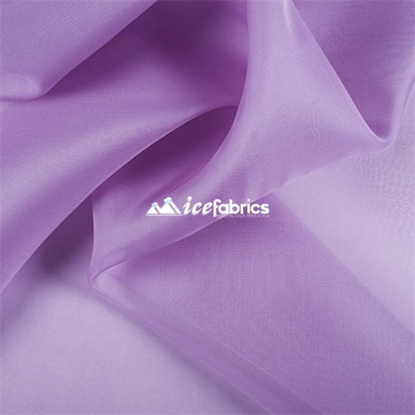 Lavender_ Crystal Sheer Organza Fabric By The Yard and By The Roll- for Decorations, Fashion Dress