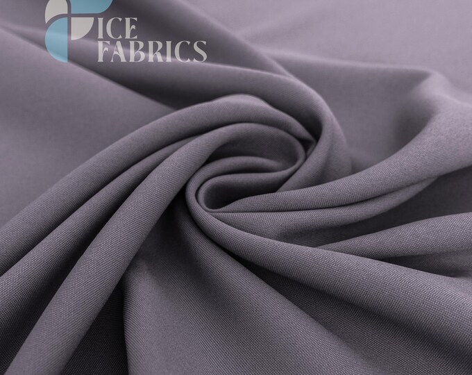 Gray Solid Poly Poplin Fabric by the Yard for Clothing, Crafts and Decorations | Poplina Luxe
