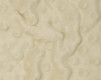 Ivory Polka Dot Minky Fabric By The Yard | Wholesale Price Ultra Soft Fleece Fabric | 60” Wide | CloudPop