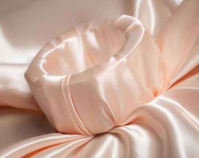 Bridal Satin Blush Shiny Satin Fabric By The Yard Thick Satin Fabric (60” Wide) Apparel, wedding decor, tablecloth.