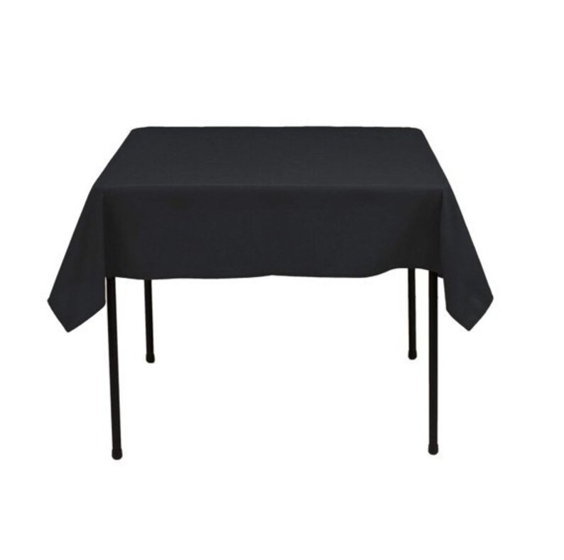 Square Tablecloth 60 X 60 Inch Black Square Table Cloth Etsy