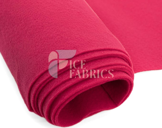 Fuchsia Acrylic Felt Fabric By The Yard | Crafts Fabric | 72” Inches Wide | Thick Acrylic Felt Fabric