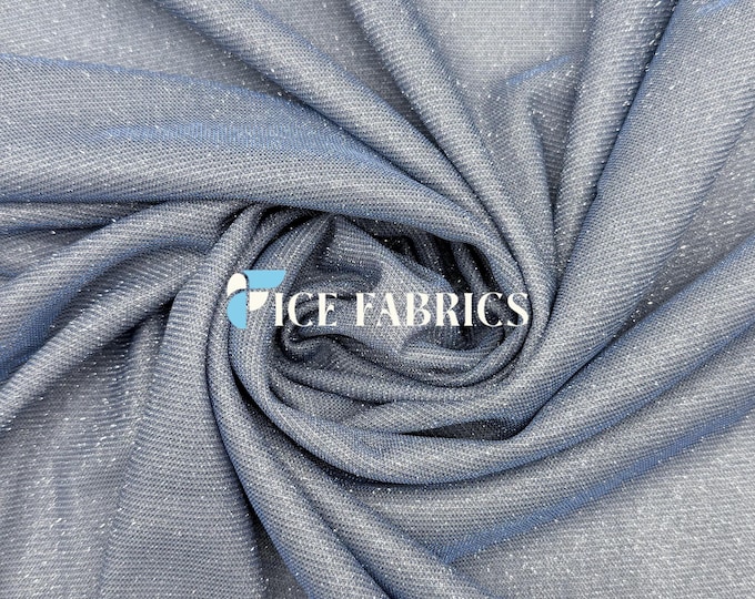 Perry Lurex Sparkle Glitter Knit Spandex Fabric by the Yard for Dancewear and Apparel