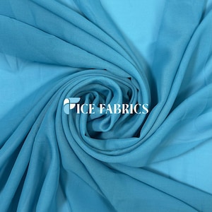 Türkis weicher seidiger Chiffon Stoff Schüttgut matt Chiffon Stoff (60 ”breit) Kleider, Tischdecke, Dekor, Design.