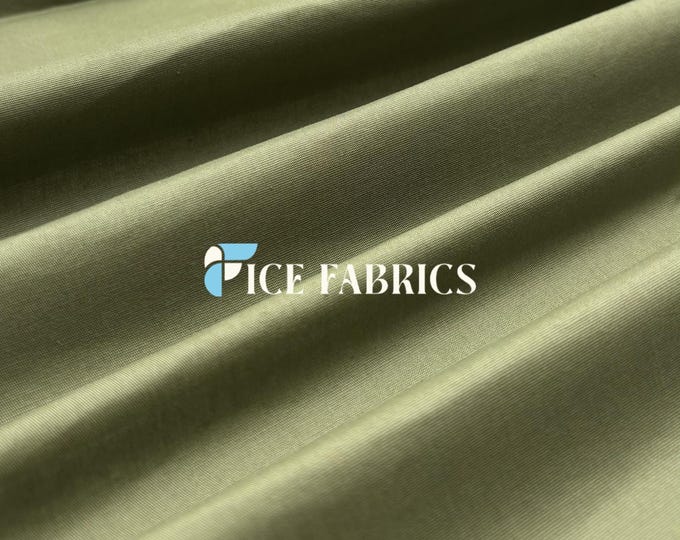 Olive 100% Cotton Broadcloth Fabric by the Yard – Soft Lightweight Cotton Fabric for Quilting, Dressmaking, Crafts, and Sewing