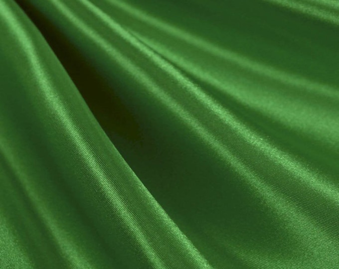 Kelly Green _ Medium High Quality Satin Fabric Sold By The Yard/60'' Wide Inches Used For Dresses, Decorations, Fashion Show/Wholesale Price