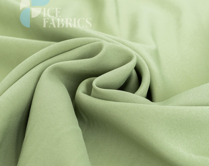 Sage Solid Poly Poplin Fabric by the Yard for Clothing, Crafts and Decorations | Poplina Luxe