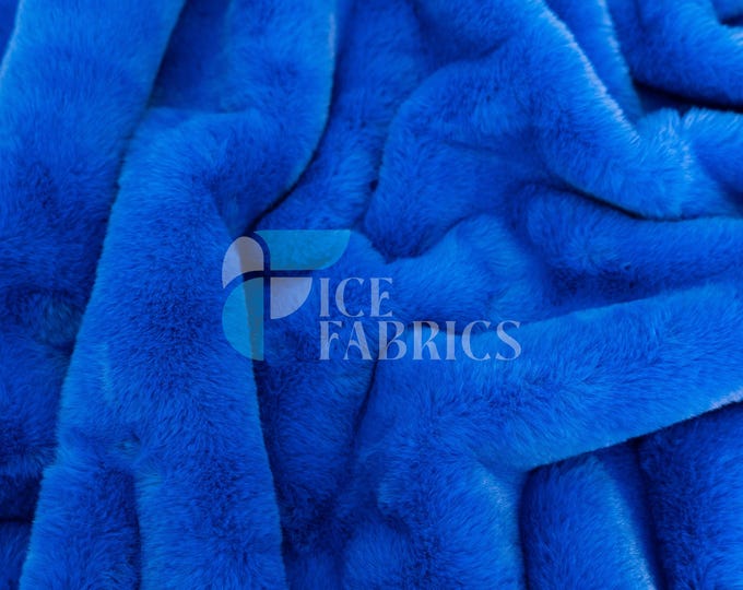 Royal Bunny Faux Fur Thick Minky Fabric By The Yard | Ultra Soft 0.5" Short Pile Rabbit Fur Fabric | 60" Wide Minky Rabbit Fur | BunnySoft