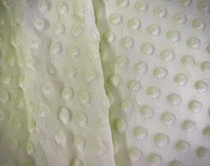 Sage Dot Minky Fabric By The Yard | Wholesale Price Ultra Soft Fleece Fabric | 60” Wide | CloudPop
