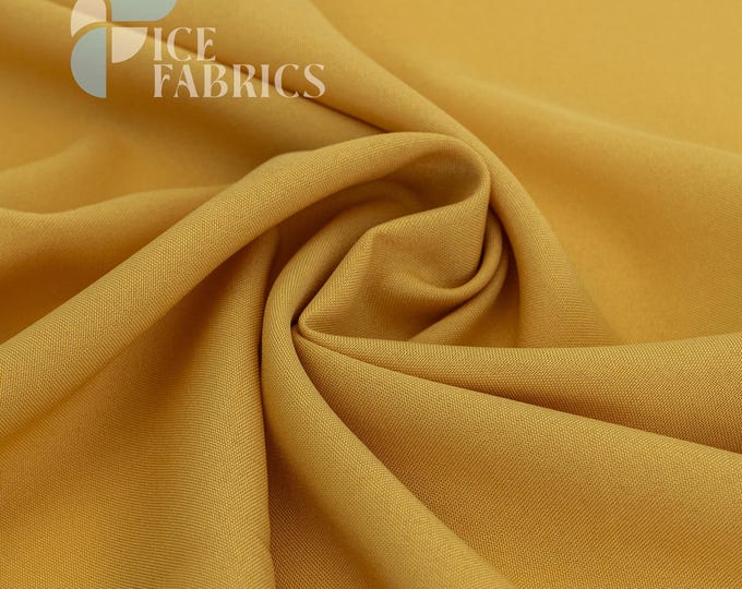 Gold Solid Poly Poplin Fabric by the Yard for Clothing, Crafts and Decorations | Poplina Luxe