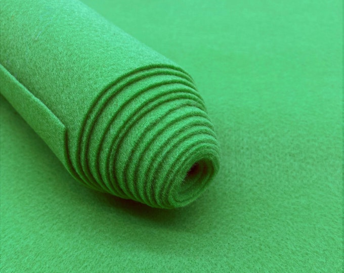Apple Green Acrylic Felt Fabric_ "72 Wide _ Thick Quality Felt Fabric By The Yard _ Felt By The BOLT _ Wholesale Price
