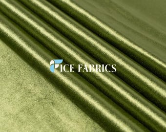 Mosgroene koninklijke zachte fluwelen bekledingsstof op maat gesneden – zware stof voor bank, bank, stoel, draperie en gordijnen | Fluweel Royal