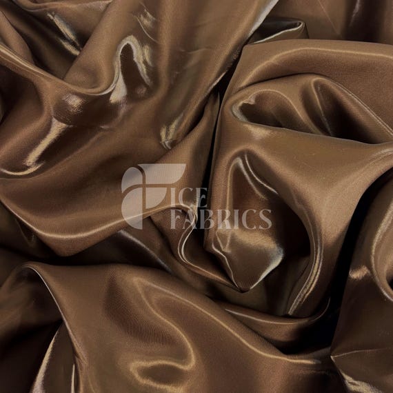 brown dress fabric BROWN Premium Plain Dyed Chiffon Fine Soft Georgette Sheer Dress Fabri – O  & P Birmingham main image 0