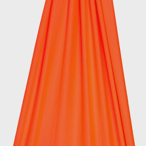 Neon Orange Yoga Flex Nylon Spandex Fabric By The Yard | 4 Way Stretch Fabric | Swimsuit Fabric | Dress, Tablecloth