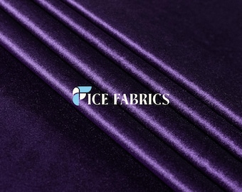 Purple Royal Soft Velvet Upholstery Fabric by the Yard – Heavy Weight Fabric for Sofa, Couch, Chair, Drapery, Curtains | VelvetRoyal