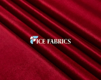Red Royal Soft Velvet Upholstery Fabric by the Yard – Heavy Weight Fabric for Sofa, Couch, Chair, Drapery, Curtains | VelvetRoyal