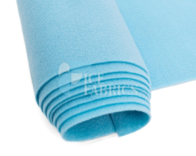 Baby Blue Acrylic Felt Fabric By The Yard | Crafts Fabric | 72” Inches Wide | Thick Acrylic Felt Fabric