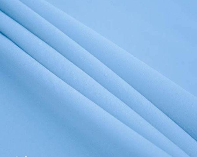 Baby Blue Solid Poly Poplin Fabric By The Yard - ''60 Width - Polyester Poplin - Wholesale Price- Used for Decorations, Parties, Weddings