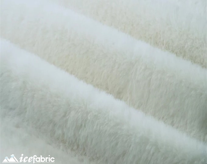 White Bunny Faux Fur Thick Minky Fabric By The Yard | Ultra Soft 0.5" Short Pile Rabbit Fur Fabric | 60" Wide Minky Rabbit Fur