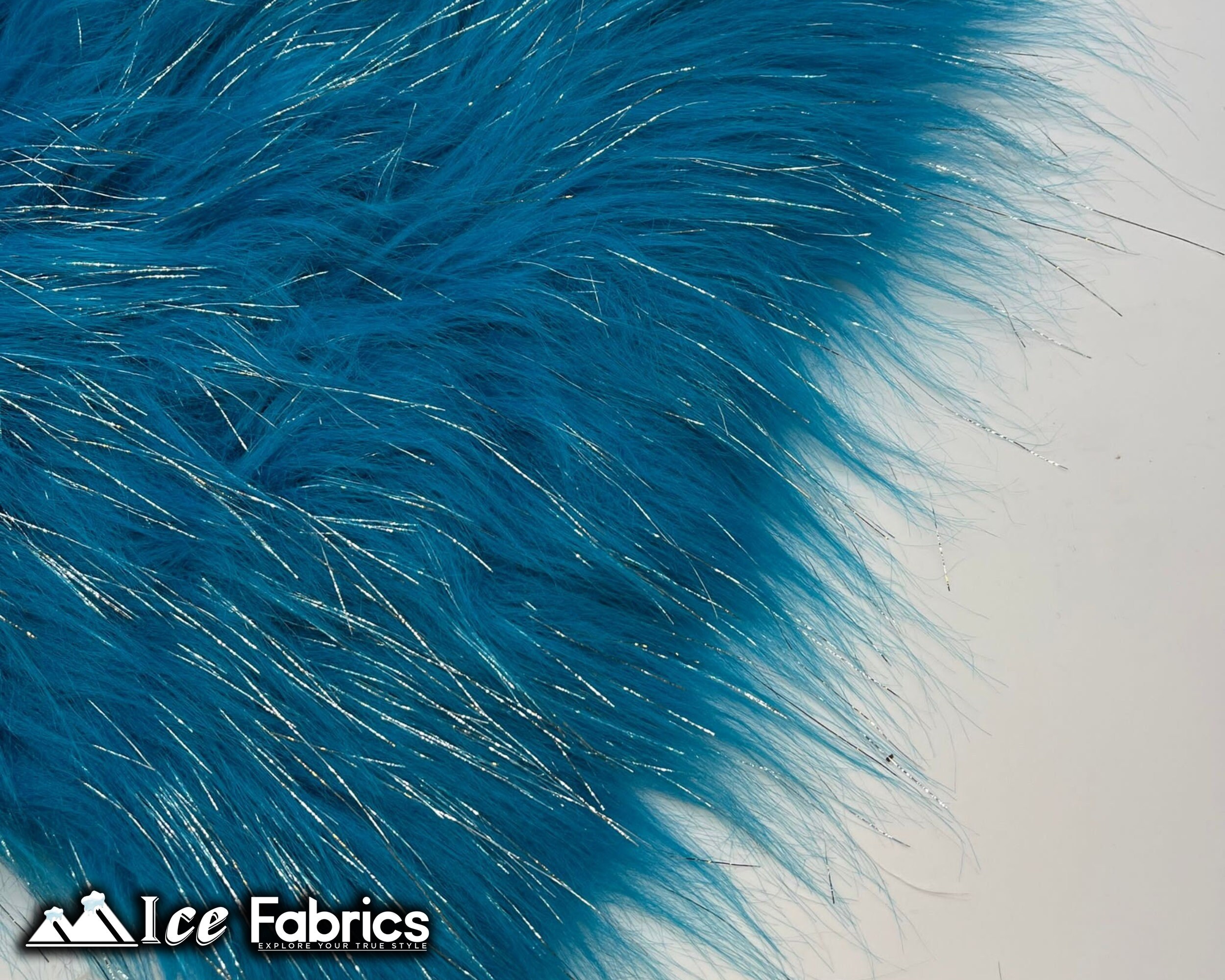 Faux Fur Long Pile Fabric Mongolian By The Yard- 2 Tone Tinsel