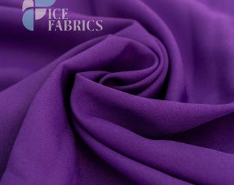 Purple Solid Poly Poplin Fabric by the Yard for Clothing, Crafts and Decorations | Poplina Luxe