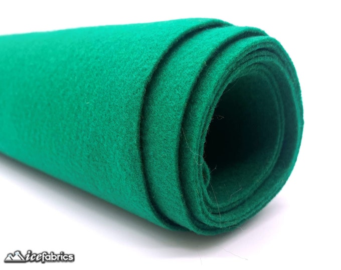 Kelly Green Acrylic Felt Fabric By The Yard | Crafts Fabric | 72” Inches Wide | Thick Acrylic Felt Fabric