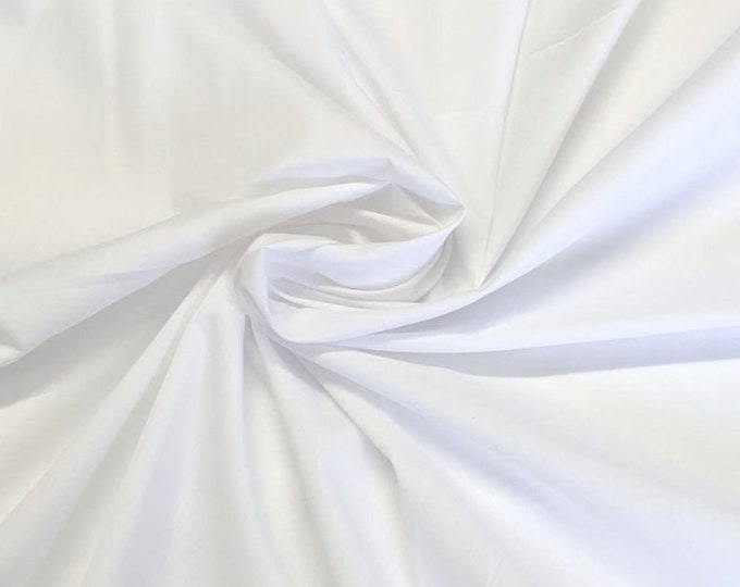 White_ High Quality 60 Wide Poly cotton Fabric By The Yard/Costumes, Decor, Dresses, Shirt Clothing, Garments Bed Spreads Pillow Cases