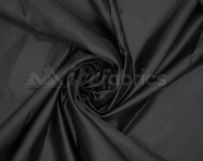 Black Silky Bridal Satin Fabric By The Yard _ Charmeuse Thick Heavy Satin Fabric_ 60" wide_ Wholesale Price