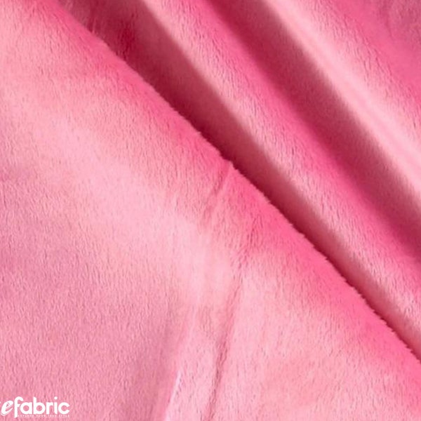 Pink New Faux Fur | Pink Fleece Minky Fabric By The Yard | Faux Fur Fabric | 58’’ Wide | Thick and Soft