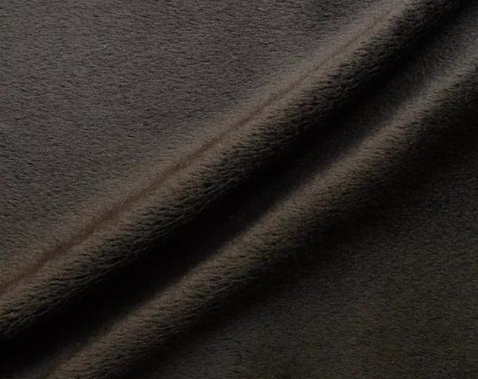 Chocolate New Faux Fur | Ivory Fleece Minky Fabric By The Yard | Faux Fur Fabric | 58’’ Wide | Thick and Soft