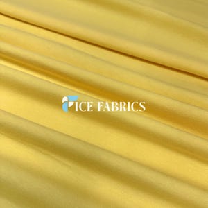 Sun Yellow 4 Way Stretch knit Cotton Spandex Fabric By The Yard Spandex Cotton Jersey Fabric